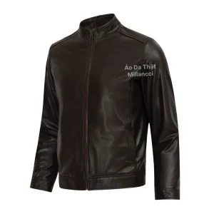 Áo Da Nam Body Cổ Trụ - Đen DC055AA