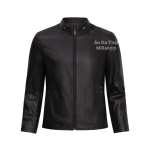 Áo Da Nam Chấm Cổ Đen - DD06AA