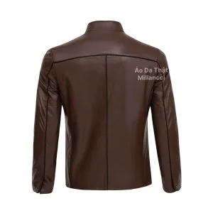 Áo Da Nam Chéo Vạt Cổ Trụ Nâu Cam - DC130AA 5 z2770491525425 008f25fa319c29569635175c22f34eeb