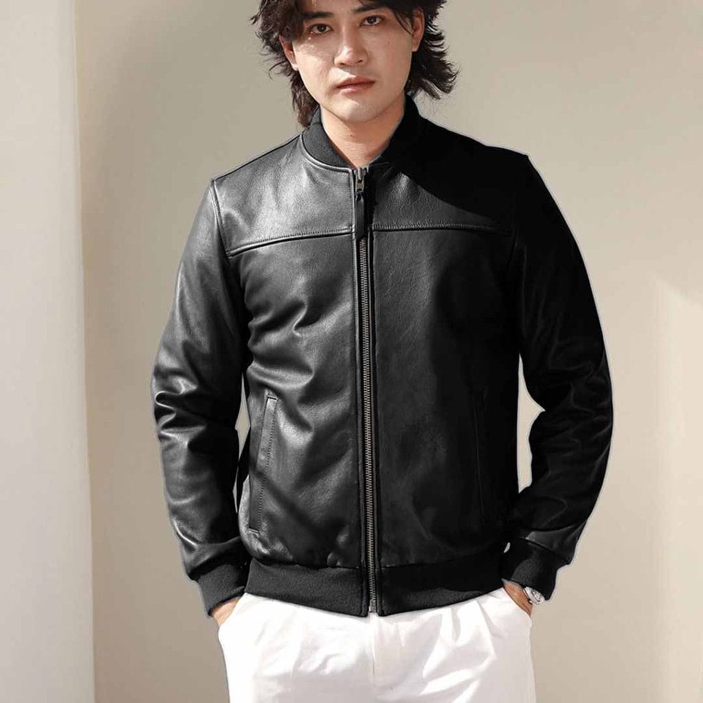 Top 10+ Mẫu Áo Khoác Da Nam Đẹp 2025 - Giá Tốt Tại MILLANCCI Hà Nội 6 Áo Khoác Da Bomber