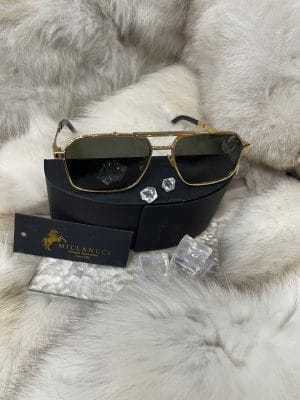 CHOPARD MẮT BẦU VUÔNG CÓ CẦU SILVER/ GOLD- CHOPA01 2 1B