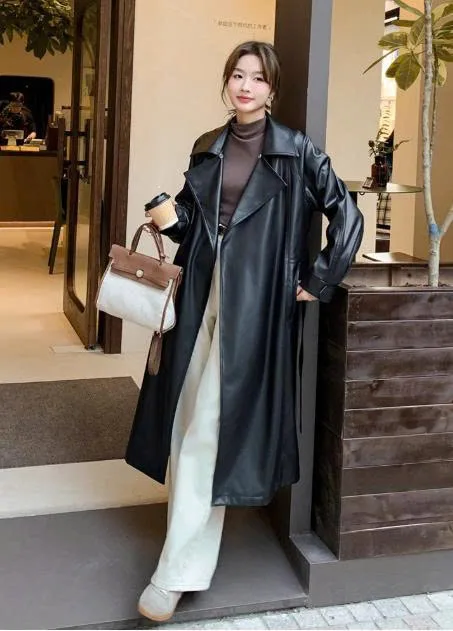 10 Cách Phối Đồ Với Áo Măng Tô Da Cực Chất 2025 8 Phối Đồ Với Áo Măng Tô Da