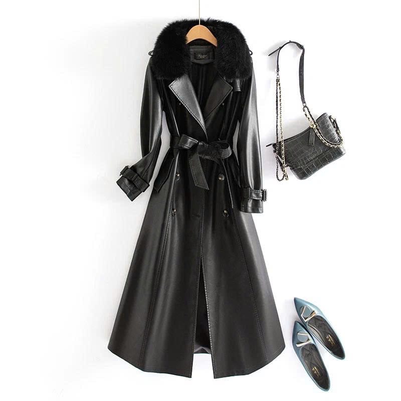 Áo Măng Tô Da Cổ Lông - Sang Trọng Cho Mùa Đông 6 Áo Măng Tô Da Cổ Lông - Biểu Tượng Thời Trang Mùa Đông