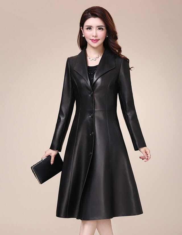Áo Da Nữ Dáng Dài (Longline Coat)