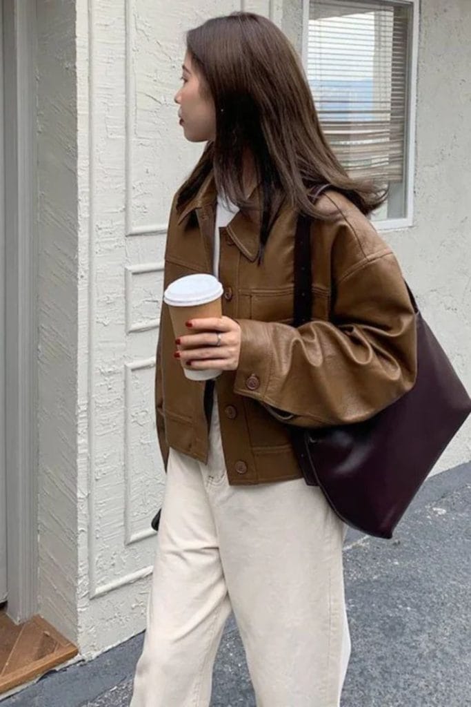 Bí Kíp Giữ Áo Da Nữ Oversized Luôn Là Tâm Điểm Phong Cách