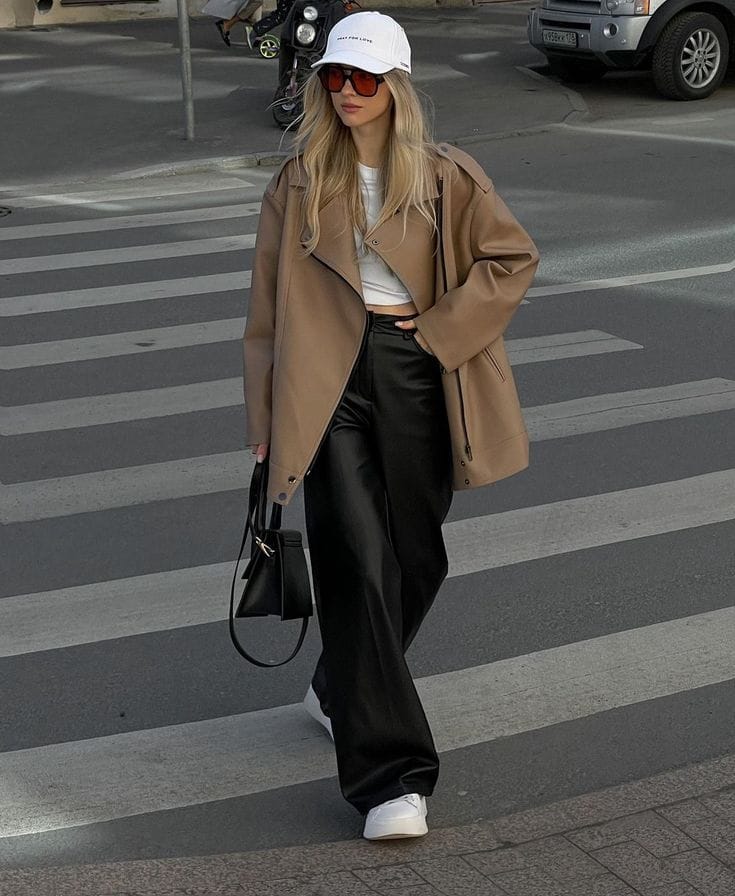 Áo Da Nữ Dáng Blazer