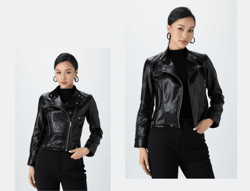 Áo Da Nữ Hàn Quốc - 15 Mẫu Hot Nhất Hiện Nay 1 Áo da