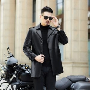 Phối Đồ Với Măng Tô Da Dáng Ngắn